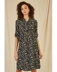 Mela - Dash Print Skater Dress With Buckle - Lyst