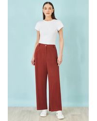 Yumi' - Linen Mix Trousers - Lyst
