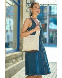 Yumi' - Crochet Shoulder Bag With Faux Leather Straps - Lyst