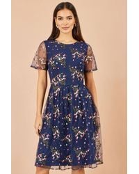 Yumi' - Embroidered Floral Mesh Prom Dress - Lyst