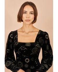 Yumi' - Velvet Cosmic Print Top - Lyst