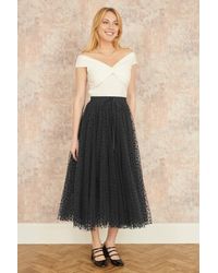 Yumi' - Mesh Heart Print Tulle Skirt - Lyst