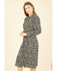 Yumi' - Leopard Print Shirt Dress - Lyst