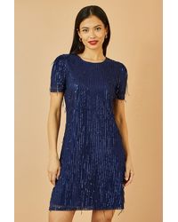 Yumi' - Dripping Sequin Tunic Dress - Lyst