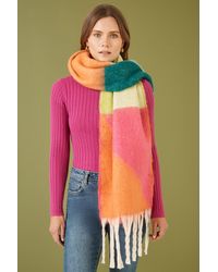 Yumi' - Multicolour Oversize Fluffy Scarf - Lyst