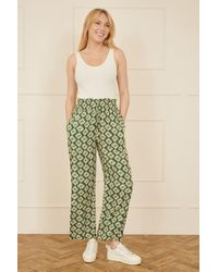 Yumi' - Geo Print Relaxed Fit Trousers - Lyst