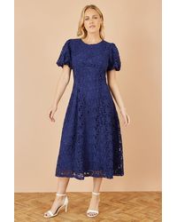 Yumi' - Lace Midi Skater Dress - Lyst