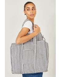 Yumi' - Gingham Quilted Shopper Bag - Lyst