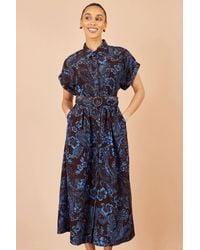 Yumi' - Paisley Midi Shirt Dress - Lyst