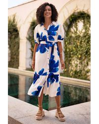 Yumi' - Scattered Floral Shirt Dress - Lyst