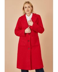 Yumi' - Boucle Long Line Coat - Lyst