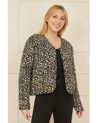Yumi' - Leopard Print Boxy Jacket - Lyst