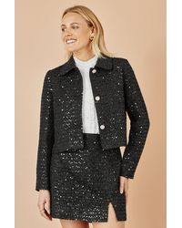 Yumi' - Boucle Sequin Mini Skirt - Lyst