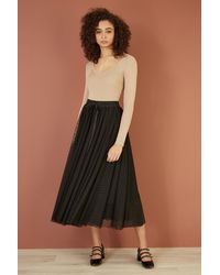 Yumi' - Metallic Knitted Ribbed Top - Lyst