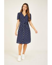 Yumi' - Spot Retro Shirt Dress - Lyst