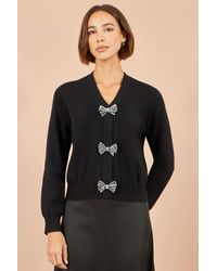 Yumi' - Sparkle Bow Cardigan - Lyst