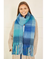 Yumi' - Soft Check Knitted Scarf - Lyst