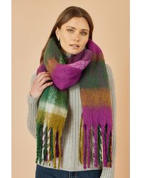 Yumi' - And Check Soft Scarf - Lyst