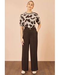 Yumi' - Wide Leg Stretch Trousers - Lyst