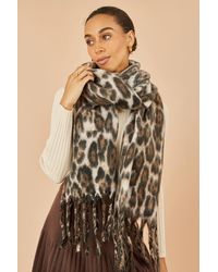 Yumi' - Leopard Print Soft Scarf - Lyst