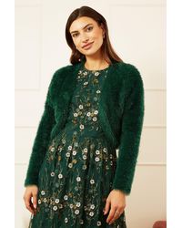 Yumi' - Eyelash Knit Bolero Shrug - Lyst