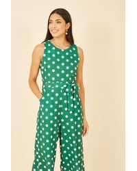 Yumi' - Polka Dot Culotte Jumpsuit - Lyst