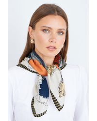 Yumi' - Viscose Placement Floral Scarf - Lyst