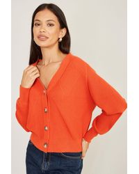 Yumi' - Relaxed Fit Cardigan With Stitch Detail - Lyst