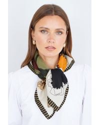 Yumi' - Viscose Placement Floral Scarf - Lyst