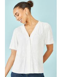 Yumi' - Paisley Viscose Embroidered Shirt - Lyst