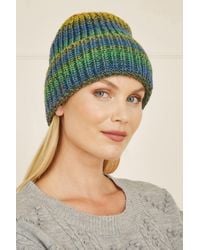Yumi' - Knitted Ombre Beanie Hat - Lyst