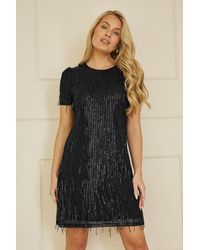 Yumi' - Dripping Sequin Tunic Dress - Lyst