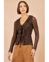 Yumi' - Ruffle Lace Top - Lyst