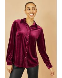 Yumi' - Velvet Relaxed Fit Shirt - Lyst