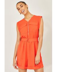 Yumi' - Utility Style Playsuit - Lyst