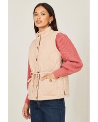 Yumi' - Quilted Utility Gilet - Lyst