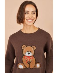Yumi' - Teddy Bear Relaxed Jumper - Lyst