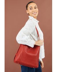 Yumi' - Woven Shoulder Bag With Detachable Inside Purse - Lyst