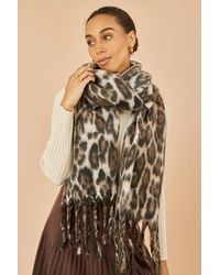 Yumi' - Leopard Print Soft Scarf - Lyst