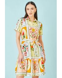 Yumi' - Multicolour Sun Patchwork Print Shirt Dress - Lyst