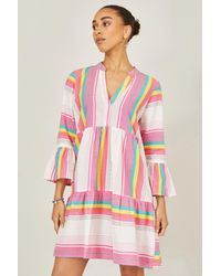 Yumi' - Multicolour Cotton Stripe Tunic - Lyst