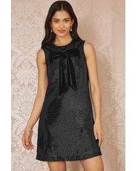 Yumi' - Sequin Bow Tunic Shift Dress - Lyst
