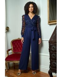 Yumi' - Flower Applique Jumpsuit - Lyst