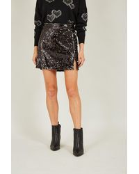 Yumi' - Sequin Mini Skirt - Lyst