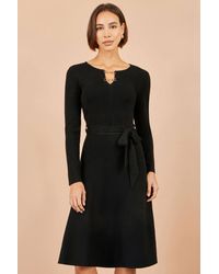 Yumi' - Knitted Skater Dress With Buckle Detail - Lyst