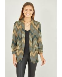 Yumi' - Chevron Relaxed Fit Blazer - Lyst