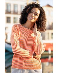 Yumi' - Knitted Stripe Relaxed Jumper - Lyst