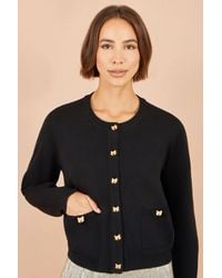 Yumi' - Bow Button Cardigan - Lyst