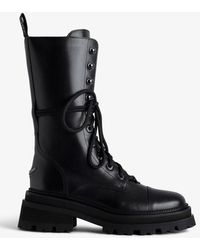 Zadig & Voltaire - Wing-Embellished Leather Ankle Boots - Lyst