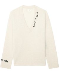 Zadig & Voltaire - Pull Mikyz 100% Cachemire Ecru - Lyst